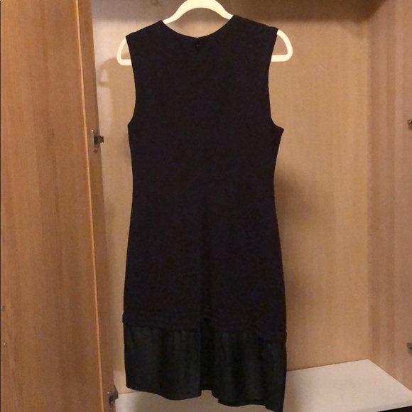 Cut 25 Yigal Azrouel Black Mini Dress/Leather Trim - Picture 2 of 5